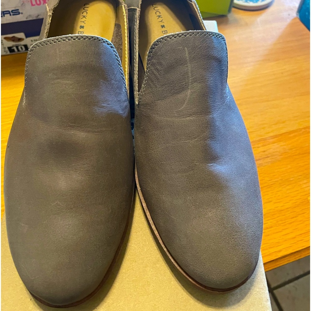 Leather flats